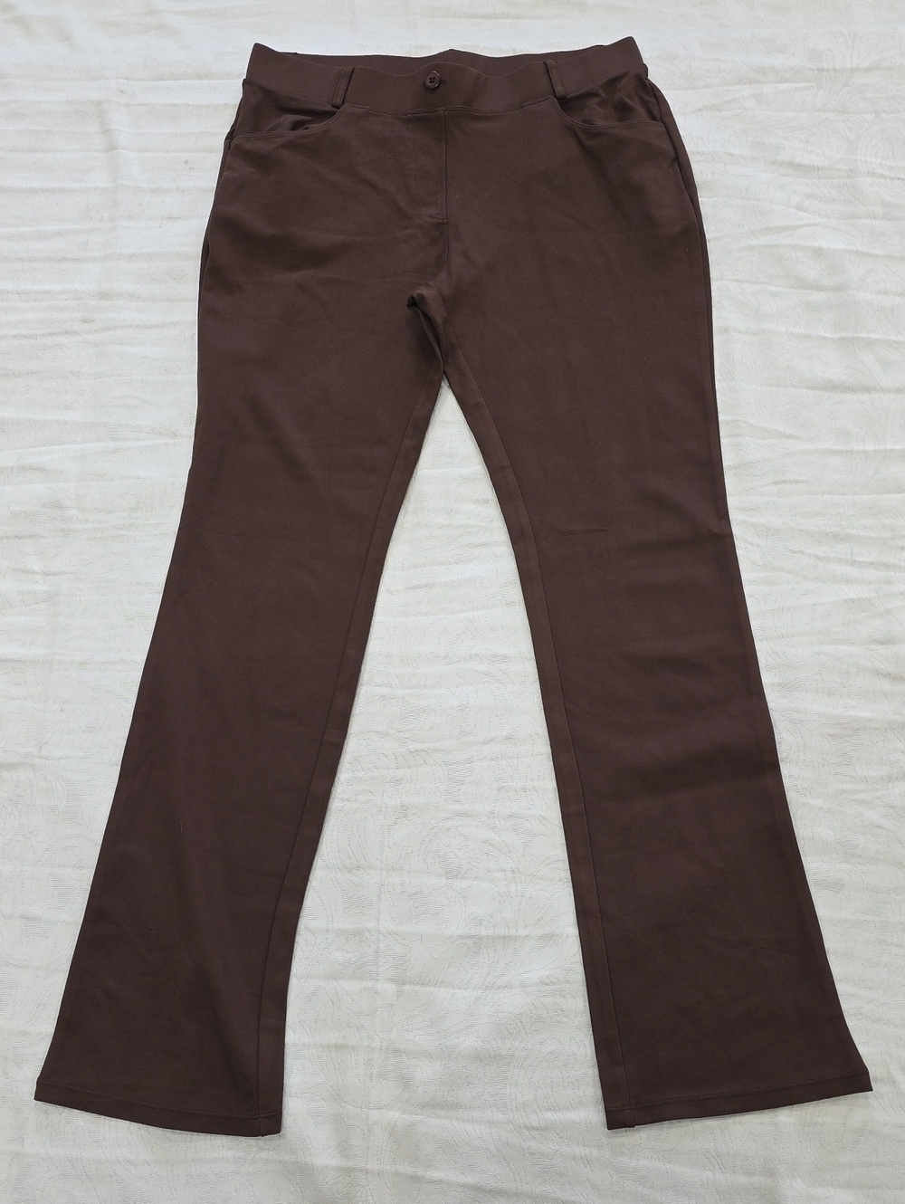 NWT Willit Women’s Stretch Yoga Dress Pants Brown Flare Bootcut Work Slacks - XL